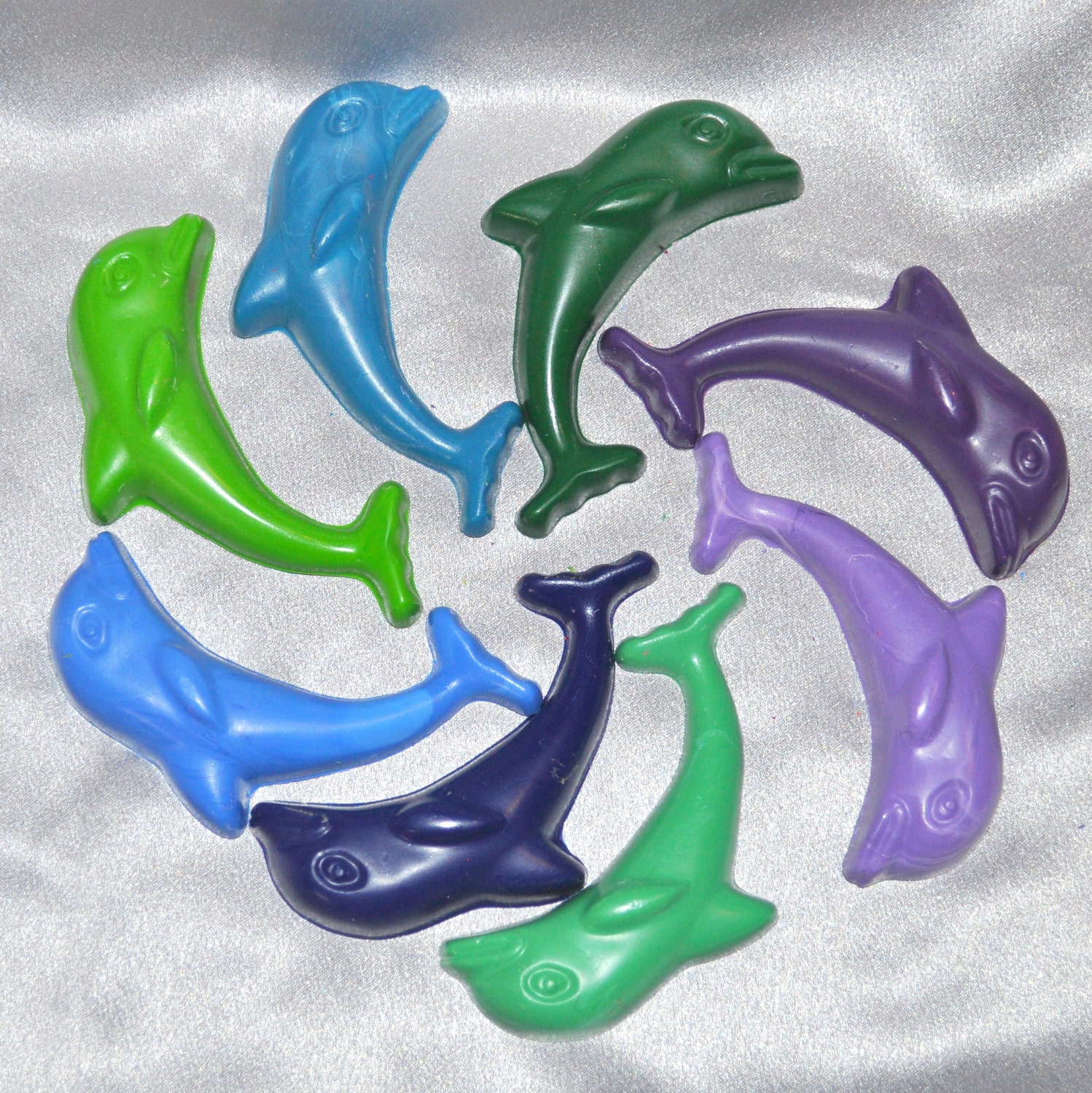 Recycled Crayons Large Dolphin Shaped Total of 8. Il_170x135