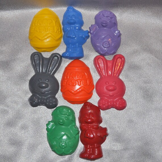 Recycled Crayons Jumbo Easter Shaped Total of 8. Il_570xn
