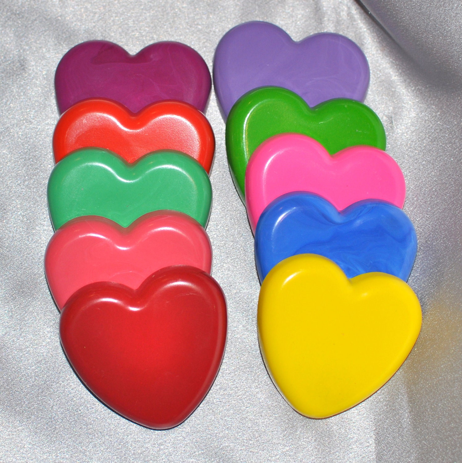 Recycled Crayons Heart Shaped / Total of 20. Il_570xn