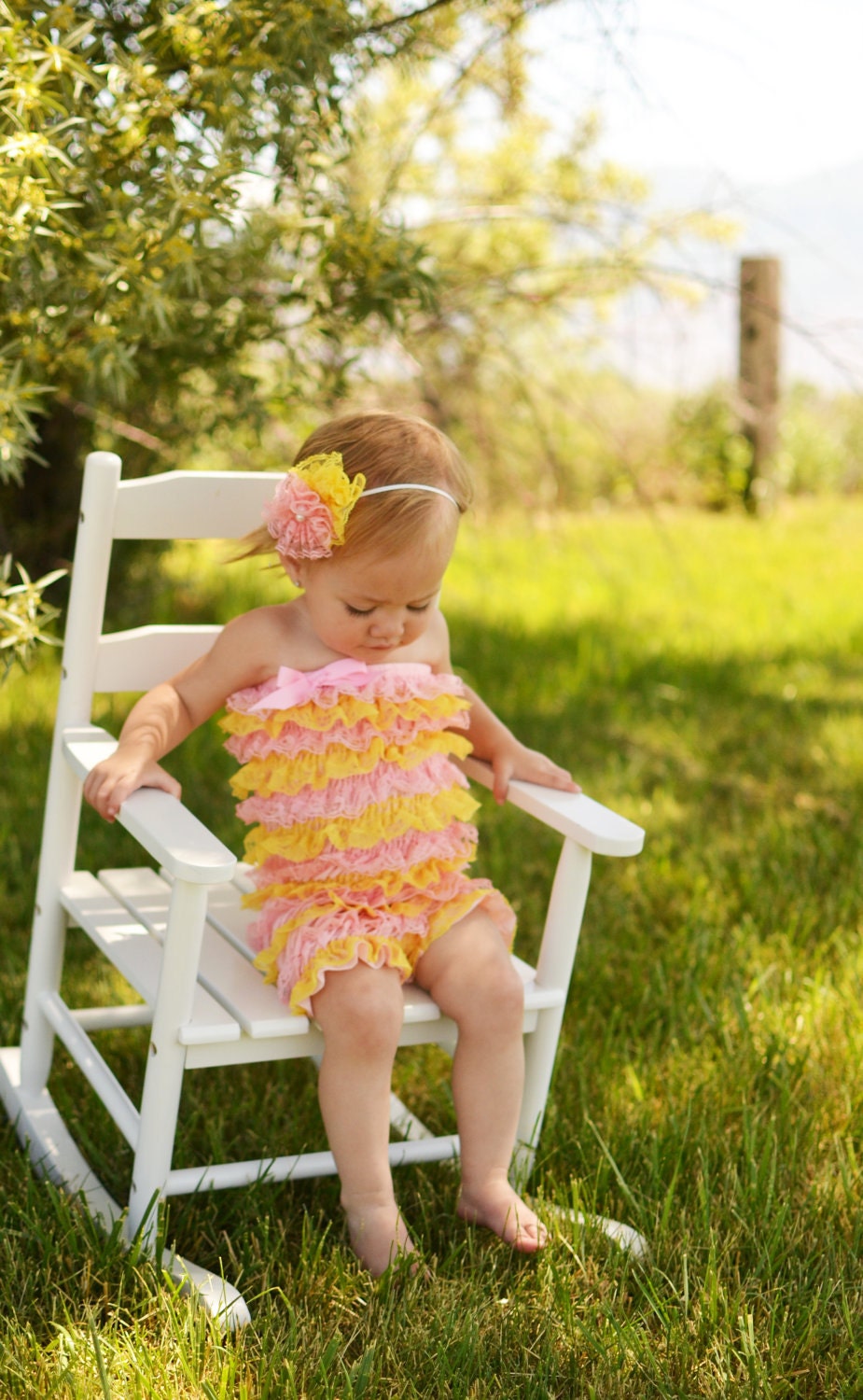Pink Lemonade lace headband