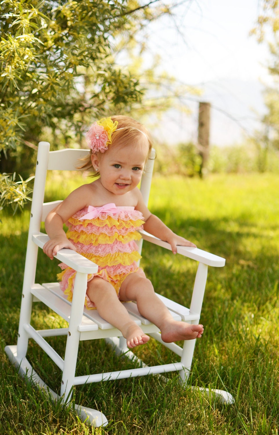 Pink Lemonade lace headband