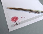 Stationery Set Refills- Red Blossom Tree