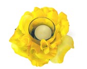 Yellow Rose Votive Candle Holder