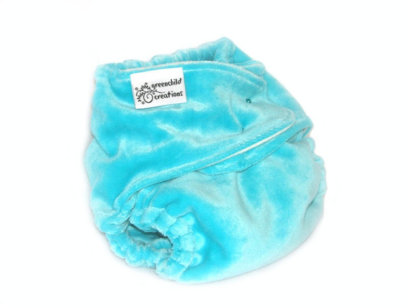 Bamboo Fitted Cloth Diaper, OS - Custom Color, organic, bamboo velour, OBV
