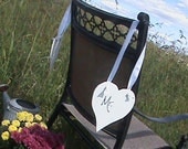Chalkboard Hearts  White Chair Hangers Props Sign Weddings Wedding Prop Photo Prop Placecards Save the Date Just Married