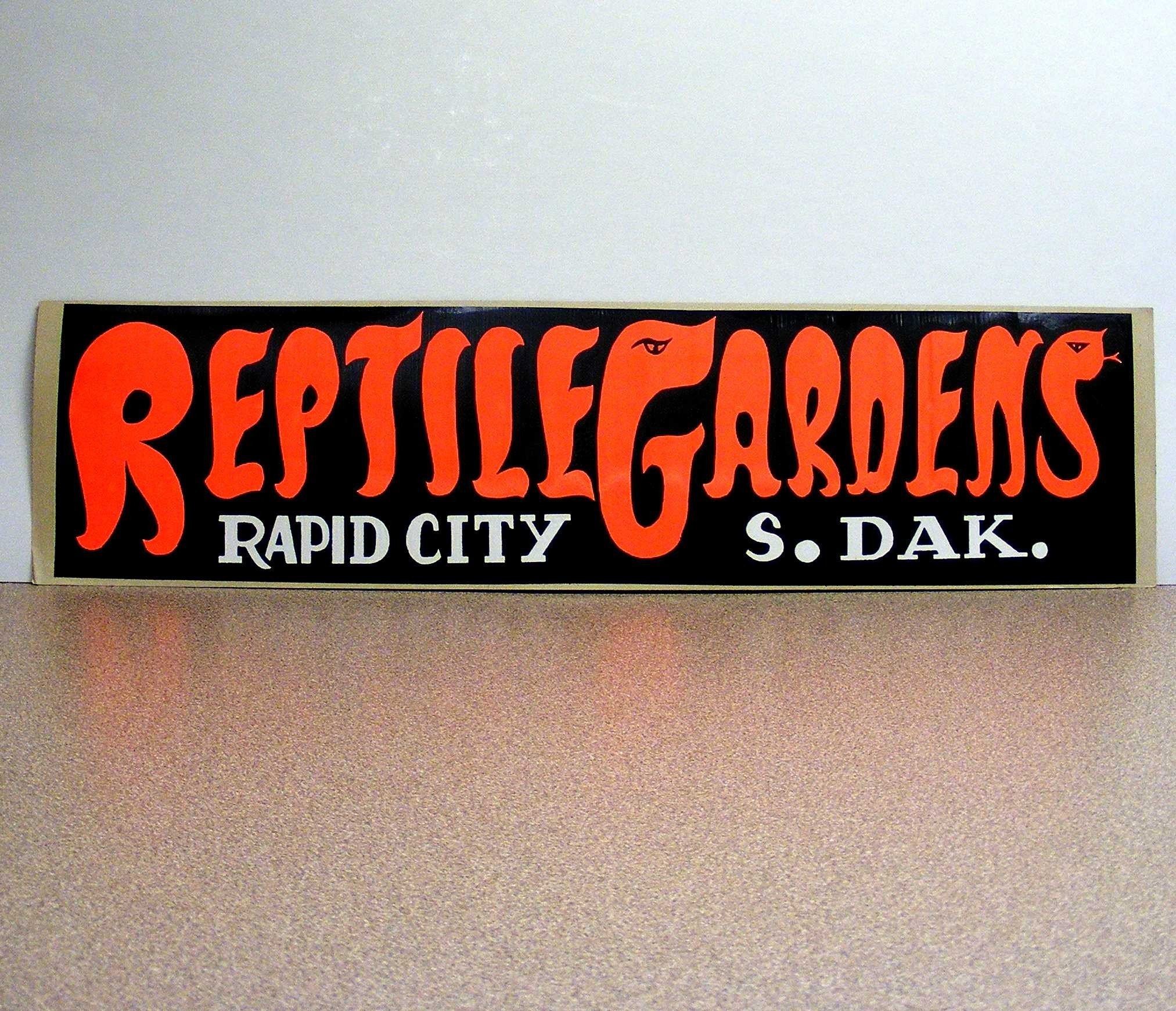 Reptile Gardens South Dakota vintage bumper sticker