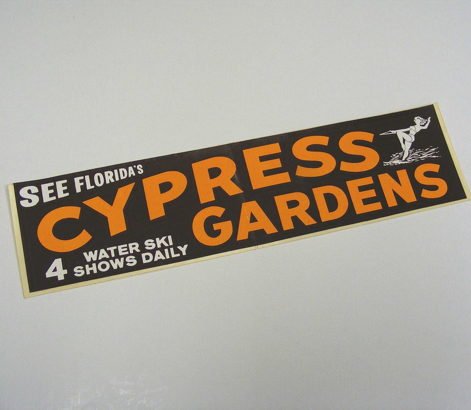 Cypress Gardens Florida vintage bumper sticker