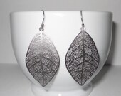 Delightful - Dangle Leaf Earrings in Silver - Perfect Gift - morganprather