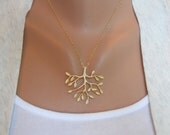 Tree Necklace in Gold - gold tree delicate pendant - gold filled fine chain - morganprather