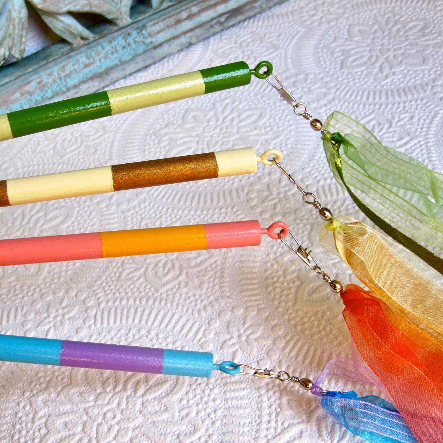 Fairy Rainbow Ribbon Wand