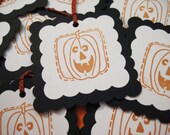 Happy Halloween pumpkin gift tags set of 10