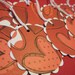 Gift tags, red whimsical hearts set of 10