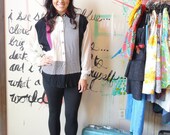Vintage Checkered and pink blouse VR6222