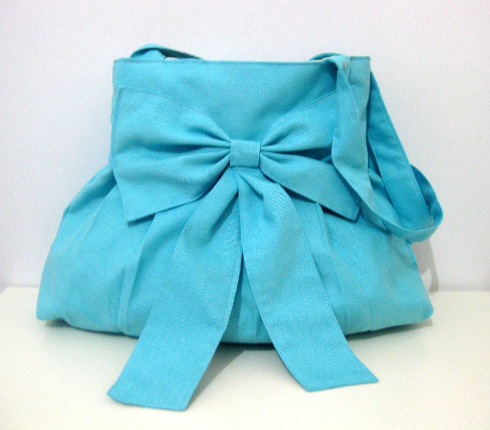 Light Blue Bag-Purse-tote-Blue-Everyday Bag-Double Straps