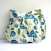 Sale % 10 off-Green Leaves-Multicolor-Canvas-Pleated-Adjustable to Straps-Everyday Bag-Blue Yellow Cream Green