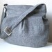 Sale % 10 off-Sale-Wool Bag-Pleated-Gray-Pleated-Adjustable to Straps-Zipper Closure