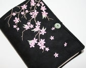 Cherry Blossom Embroidered book cover