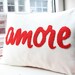 Amore Pillow - Italian Love in Charcoal Gray