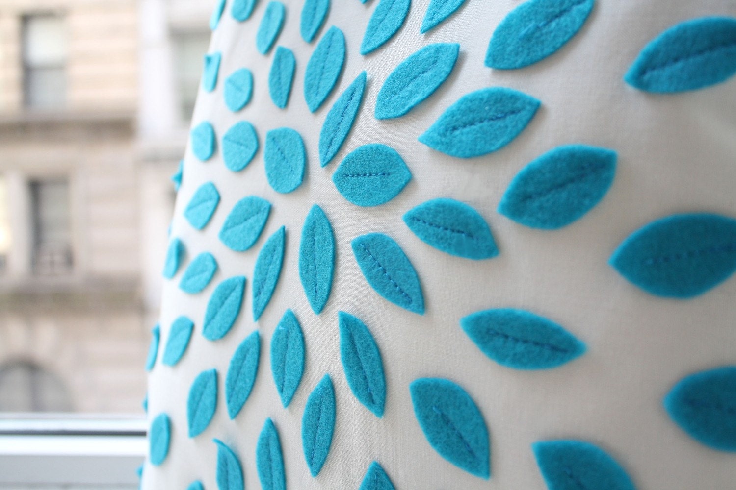 Flower Pillow in Turquoise