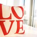 Serif LOVE Pillow - Custom Color - You Choose