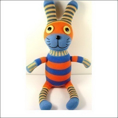 Handmade Sock Rabbit Bunny Stuffed Animal Doll Baby Toys easter gift