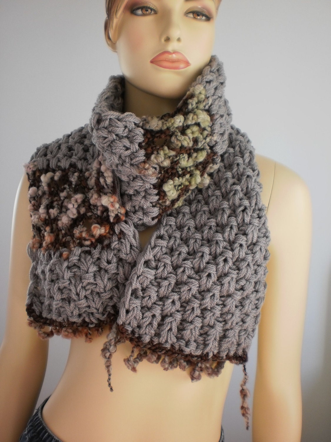 Thick  Long  Hand knit Scarf - Fall Fashion