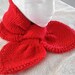 Bright Red Stay-put Ascot Hand Knit Scarf Stay in Place Scarflette