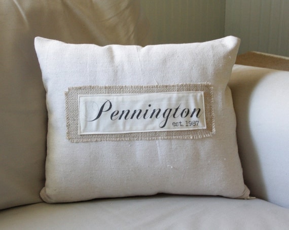custom family name pillow cover