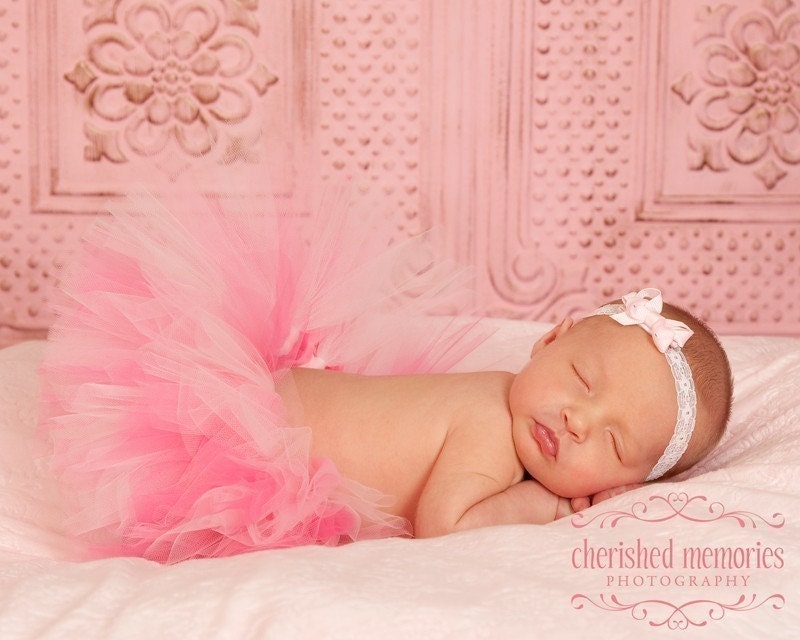Newborn Tutu Bubble Gum Pink Tutu  size Newborn - 7