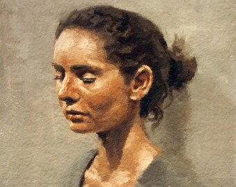 Clare,  Art Print, Female Portrait