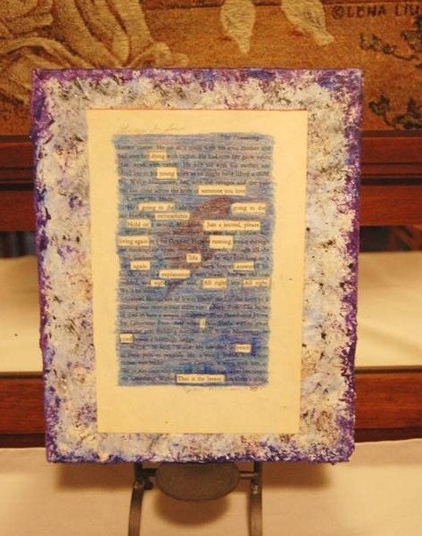 Found Poetry - Original Mixed Media Art - Always Too Soon