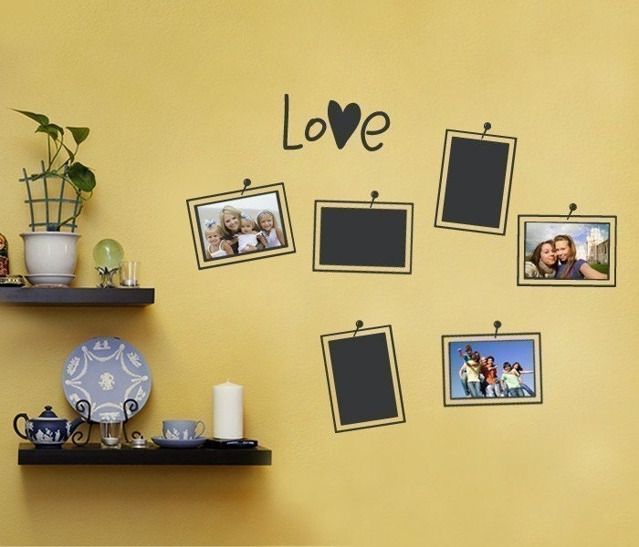 Picture and Photo Frame Layout Decal - Photo Love - Vinyl Wall Sticker