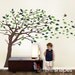 Vinyl Wall Art Decal Sticker - Blowing Leaves Tree - LARGE