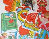Unused Vintage Valentine Card Lot - 1960's - 1970's Hippie - Mod Grouping - 10 Cards in this Lot
