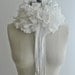 White Ruffle collar/ Boho/ Ruffled scarf/ Ruffled Fashion/ Boho collar/  Bride neckpiece/ Statement necklace/ rusteam tt team epl