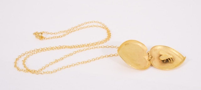 Art Deco Heart Locket with Surprise