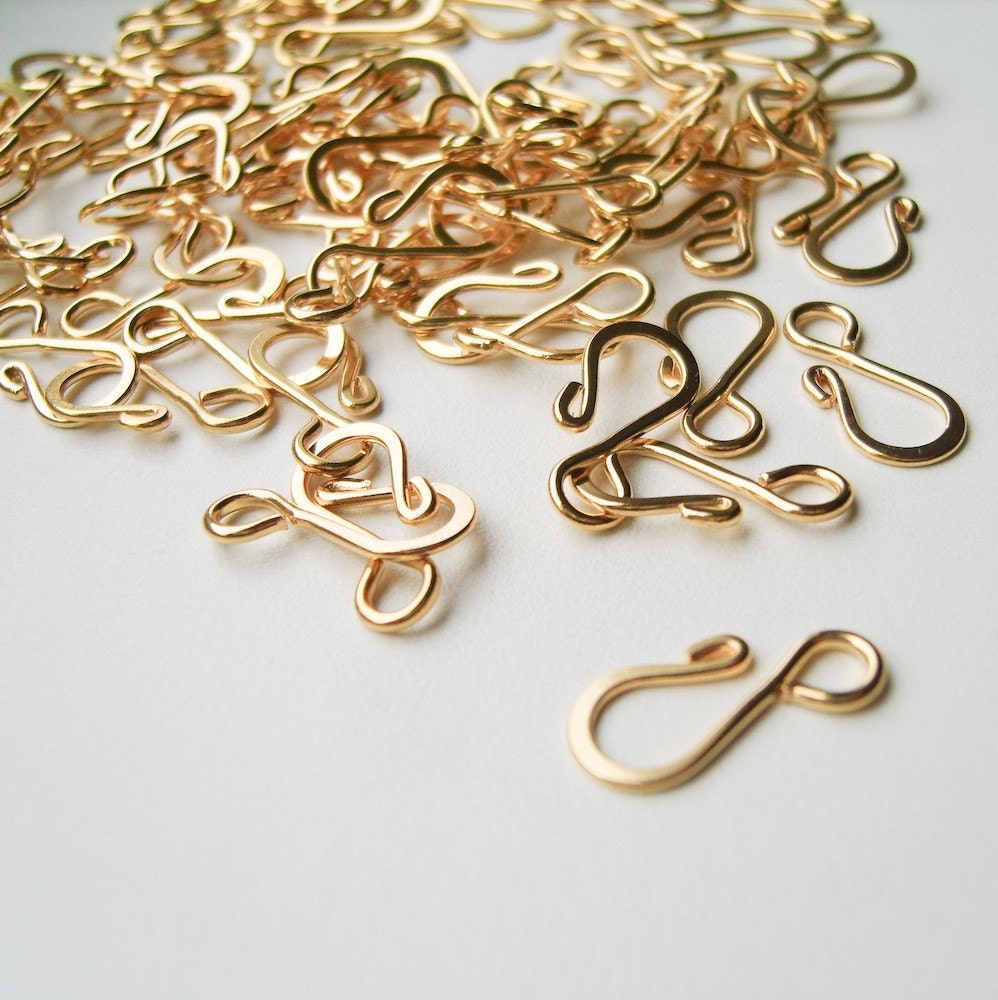 Gold Plated S Clasp - 10 sets
