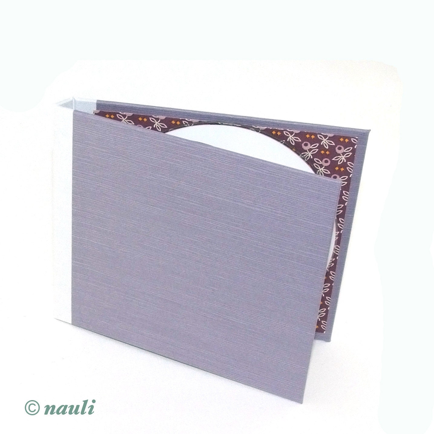 2 disc CD folio by Nauli in mauve violet