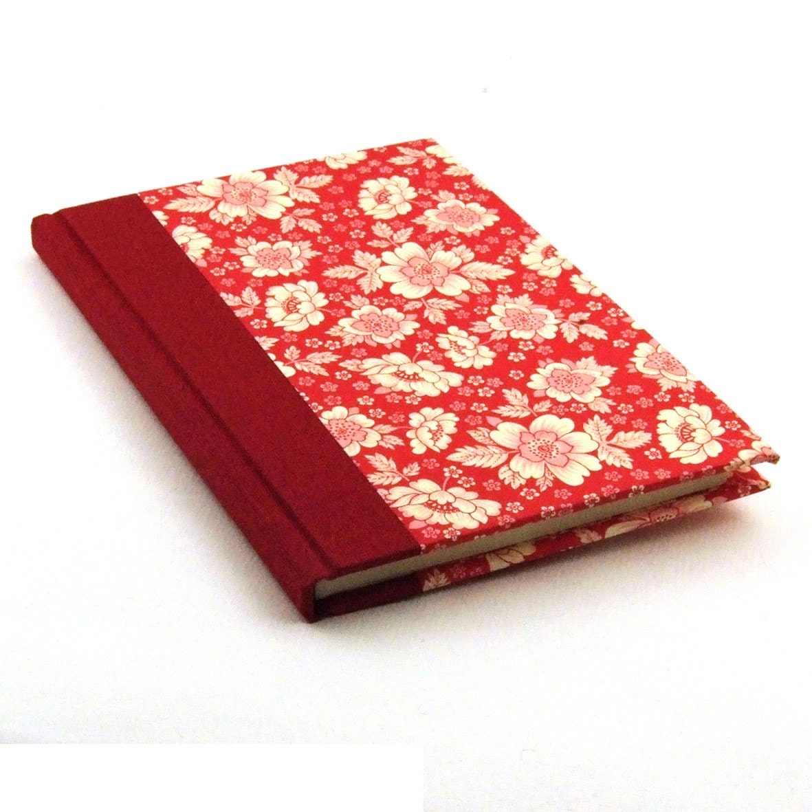 Nauli handmade Address Book red English flower