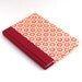 Nauli handmade Address Book red orange flower stamps