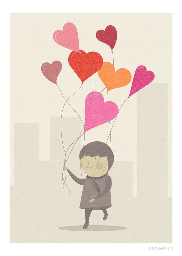 The Love Balloons Print - 8x10 or A4