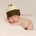 Newborn Chunky Knit Cupcake Hat - Welcome baby prop or First Birthday