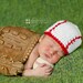 Newborn or 0-3 Month Baseball Beanie