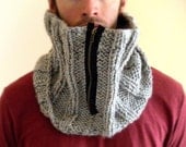 The University Cowl - Gray Grey Marble gift for him