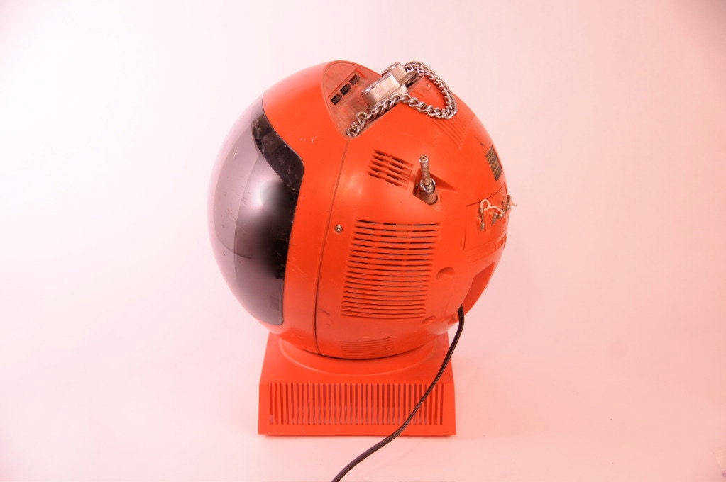 Vintage Red Orb JVC "Videosphere" Television : Jetsons