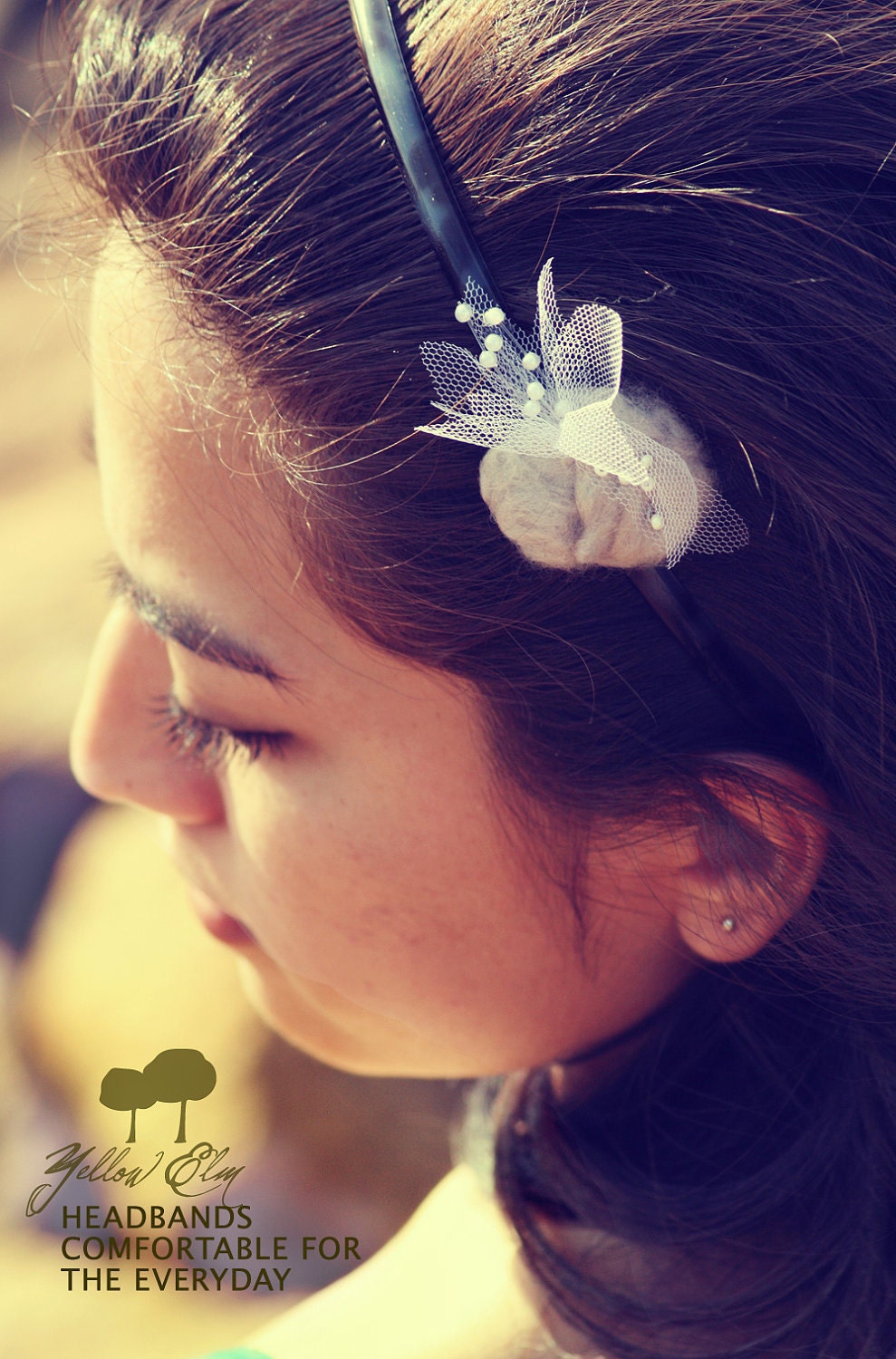 Lauren Yellow Flower Felt Headband