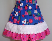 SALE Little Colorful Cotton Ruffle  Polka Dot  White Scalloped Eyelet  Skirt  Toddler Girl Available in sizes 1T 2T 3T 4T 5 6 7
