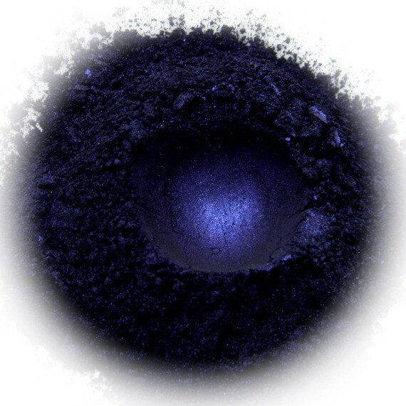 5g Mineral Eye Shadow - Blue Black - True Black With Royal Blue Sheen