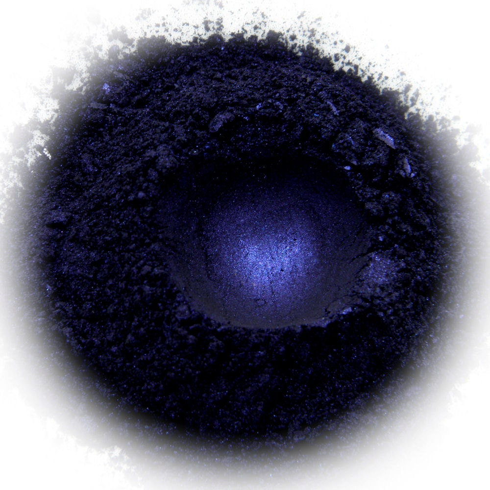 5g Mineral Eye Shadow - Blue Black - True Black With Royal Blue Sheen
