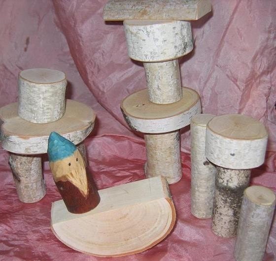 Birch Branch Building Play Set Natural Waldorf Toy